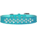 Mirage Pet Products Sprinkles Clear Jewel Croc Dog CollarTurquoise Size 20 720-07 TQC20